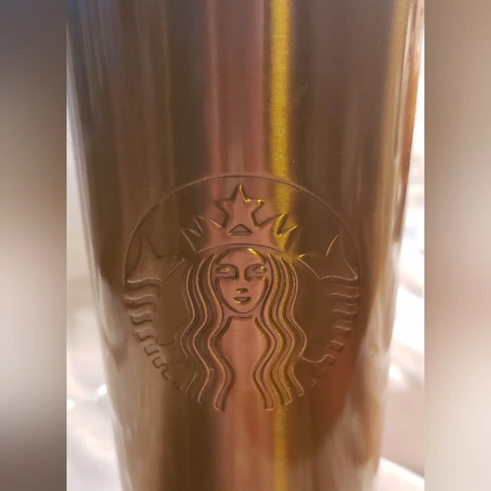 Starbucks Metallic Bronze  2022 Tumbler 20 Oz Traveler Stainless Steel.